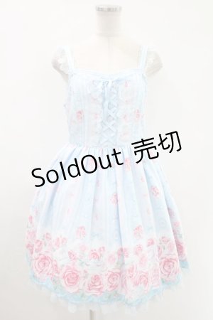 画像: Angelic Pretty / Romantic Rose Letterジャンパースカートセット Free サックス H-24-04-16-011-AP-OP-NS-ZH
