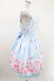 画像2: Angelic Pretty / Romantic Rose Letterジャンパースカートセット Free サックス H-24-04-16-011-AP-OP-NS-ZH (2)