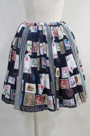 画像: MILK / Vintage Stampスカート  ネイビーベース H-24-04-18-025-ML-SK-KB-ZH