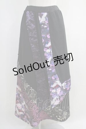 画像: Qutie Frash / 袴スカート  黒×紫 H-24-04-20-1006-QU-SK-KB-ZH