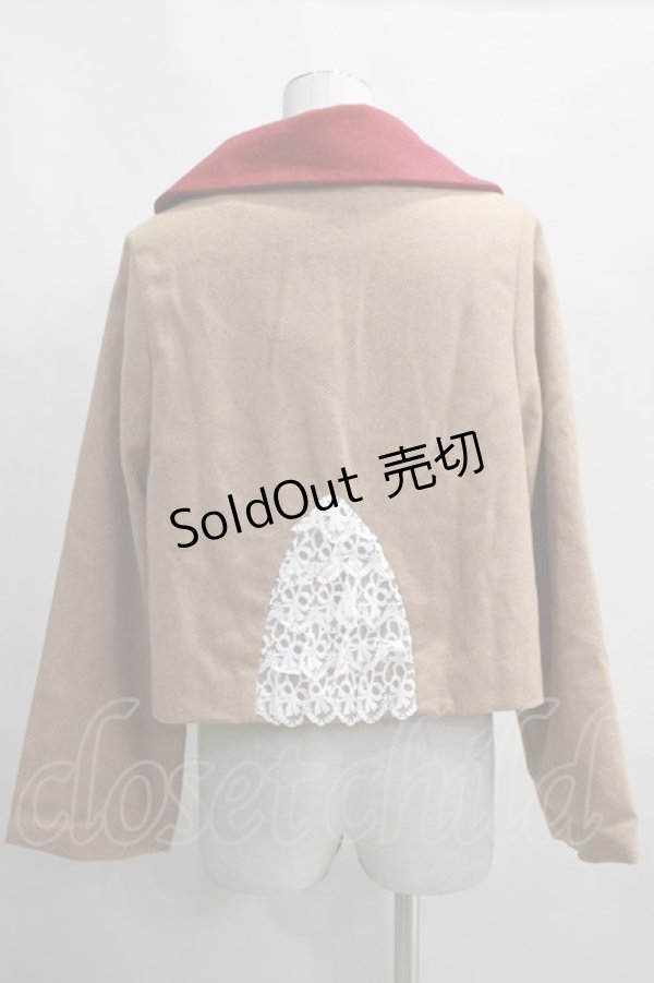 画像3: Favorite / リボンショートコート  茶 H-24-04-24-053-LO-CO-KB-ZT-C018 (3)