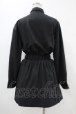 画像2: NieR Clothing / ロゴ刺繍シャツワンピース  黒 H-24-04-25-1040-PU-OP-KB-ZH (2)