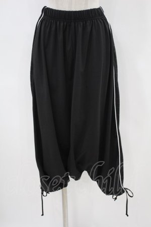 画像: NieR Clothing / サイドラインSARROUEL PANTS  黒 H-24-04-25-1048-PU-PA-KB-ZH