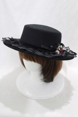 画像: axes femme / 巻バラレースカンカン帽  ブラック H-24-04-26-071-AX-AC-NS-ZH