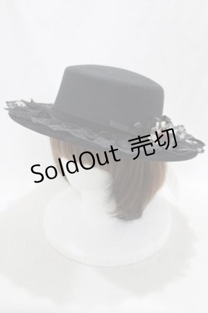 画像: axes femme / 巻バラレースカンカン帽  ブラック H-24-04-26-071-AX-AC-NS-ZH