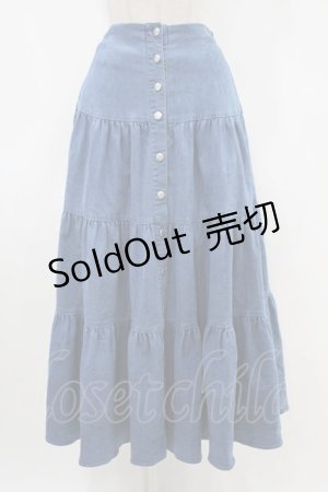 画像: FICTION TOKYO / Back Ribbon Denim Tiered Skirt Free Blue H-24-04-27-034-0-SK-NS-ZH