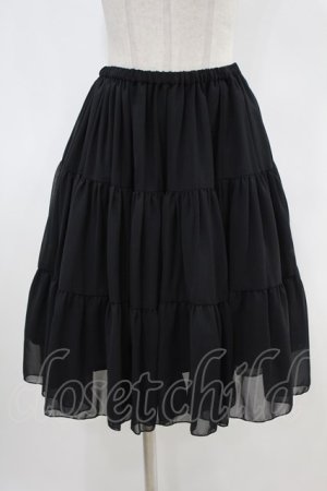 画像: Victorian maiden / ボリュームシフォンペチコートスカート Free ブラック H-24-04-27-036-CL-SK-NS-ZH