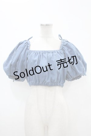 画像: FICTION TOKYO / Ballon Sleeve Denim Top Free Blue H-24-04-27-043-0-TO-NS-ZH