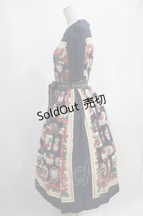 画像2: Jane Marple / Strawberry label scarfのコレットドレス  ネイビー H-24-04-27-1005-JM-OP-KB-ZH (2)