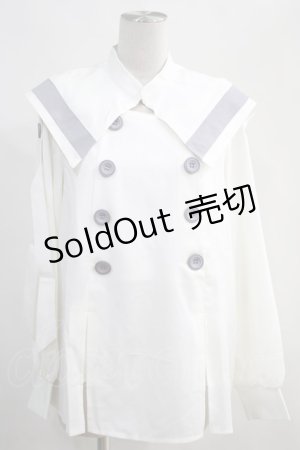 画像: Favorite / 夏炉さんデザインコラボ企画 2wayデザインシャツ M ホワイト/グレー H-24-05-01-036-LO-BL-NS-ZH
