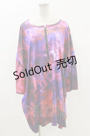 画像: NieR Clothing / ZIPラインプルオーバー  赤×紫 H-24-05-02-064-PU-TO-KB-ZH