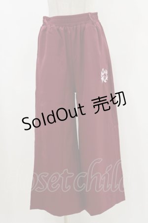 画像: NieR Clothing / 九尾刺繍パンツ  ボルドー H-24-05-02-016-PU-PA-KB-ZH