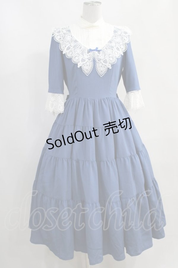 画像1: Innocent World / 野に咲く薔薇のワンピース M ブルー×生成/Blue×Beige H-24-05-05-011-IW-OP-NS-ZH (1)