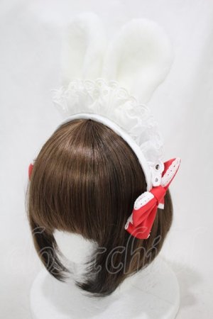 画像: Angelic Pretty / Bunnyパティスリーセットのカチューシャ  白/レッド H-24-05-09-1001-AP-AC-NS-ZH