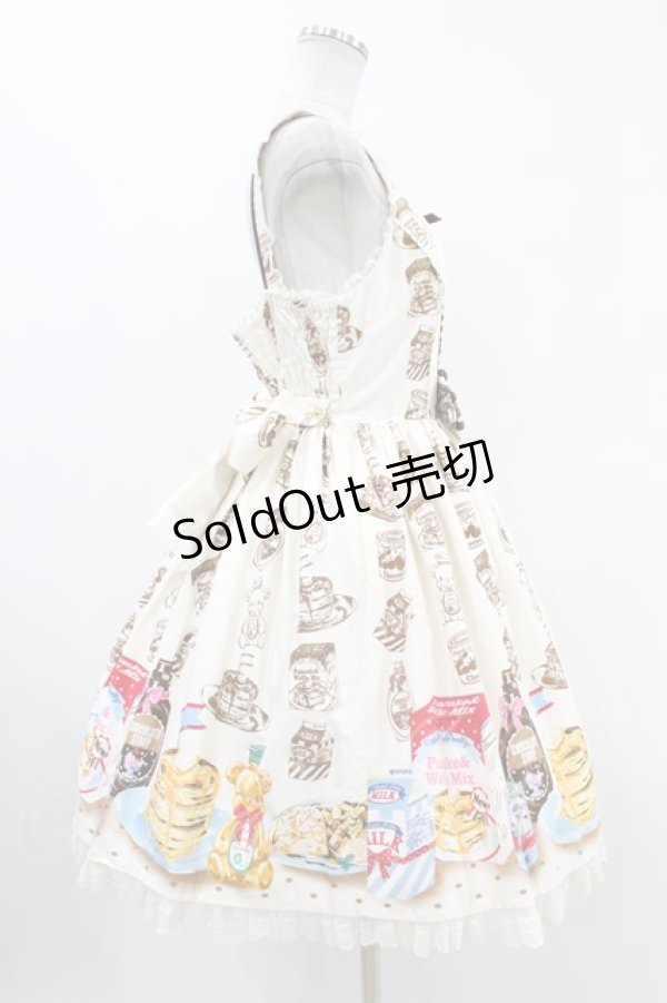 画像3: Angelic Pretty / Honey Cakeラウンドジャンパースカート free アイボリー H-24-05-11-1029-AP-OP-NS-ZH (3)