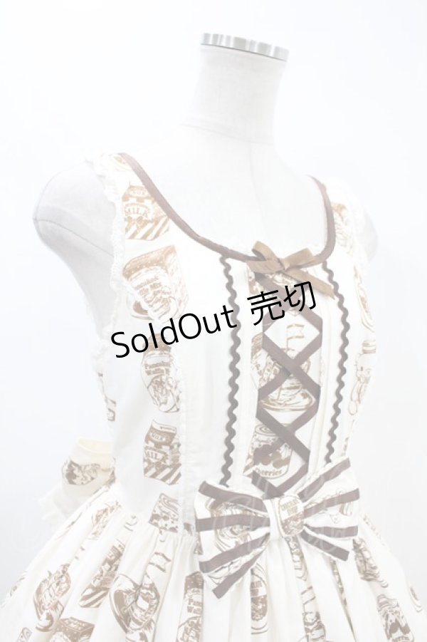 画像4: Angelic Pretty / Honey Cakeラウンドジャンパースカート free アイボリー H-24-05-11-1029-AP-OP-NS-ZH (4)