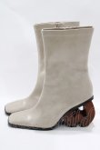 画像2: merry jenny / heart wood heel boots L ベージュ H-24-05-17-1069-LO-SH-KB-ZH (2)
