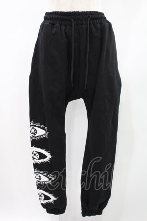 画像: NieR Clothing / プリントSWEAT PANTS  黒 H-24-05-18-1017-PU-PA-KB-ZH