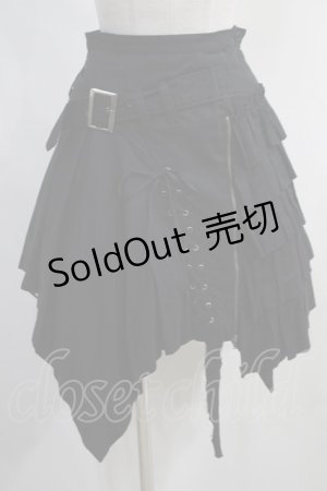 画像: BPN / レイヤード風イレギュラースカート  黒 H-24-05-18-023-GO-SK-KB-ZH