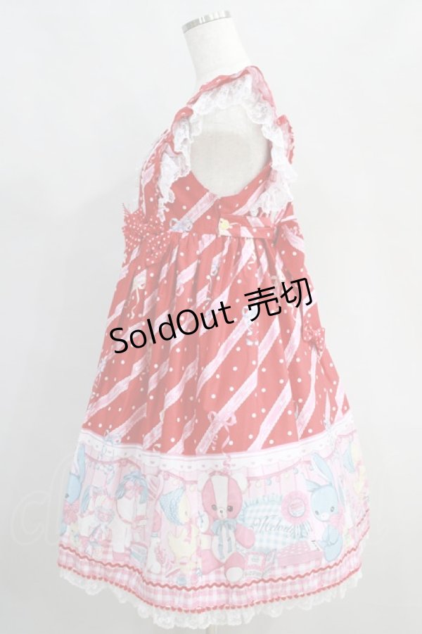 画像2: Angelic Pretty / MELODY TOYSジャンパースカートSet Free レッド H-24-05-20-1001-AP-OP-NS-ZH (2)