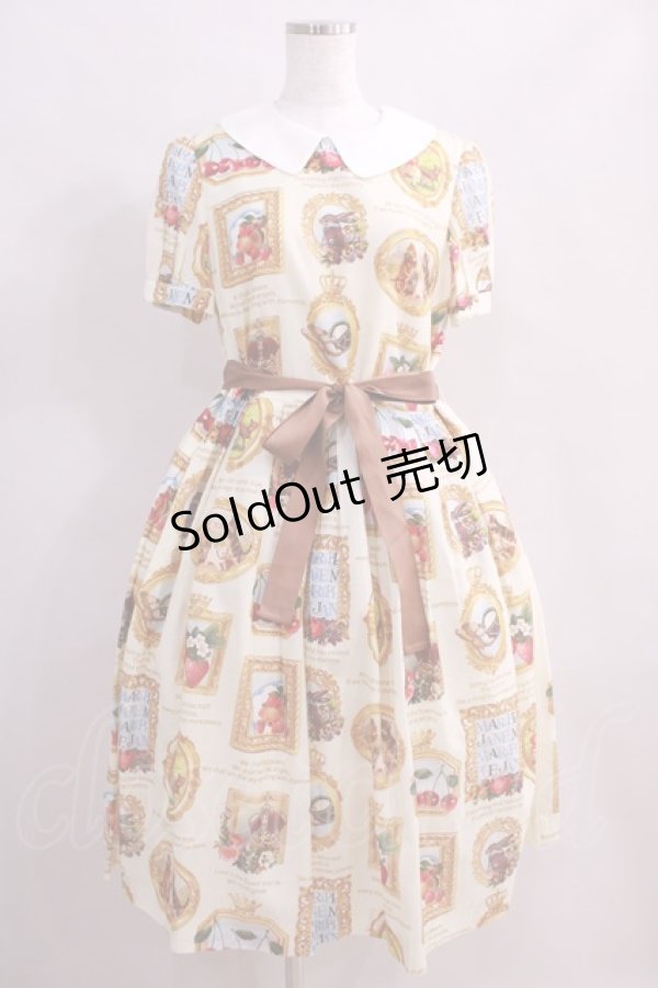画像1: Jane Marple / Anniversaryフレームのコレットワンピース  アイボリー H-24-06-04-1007-JM-OP-KB-ZH (1)