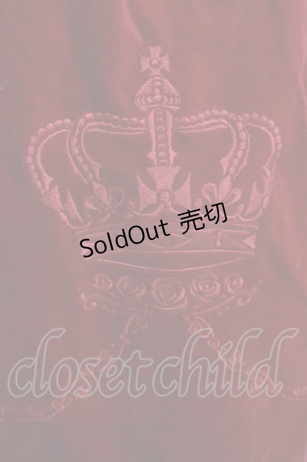 画像6: metamorphose / 別珍ケープ付き王冠刺繍ハイウエストジャンパースカート Free ワイン H-24-06-10-041-ME-OP-NS-ZH (6)