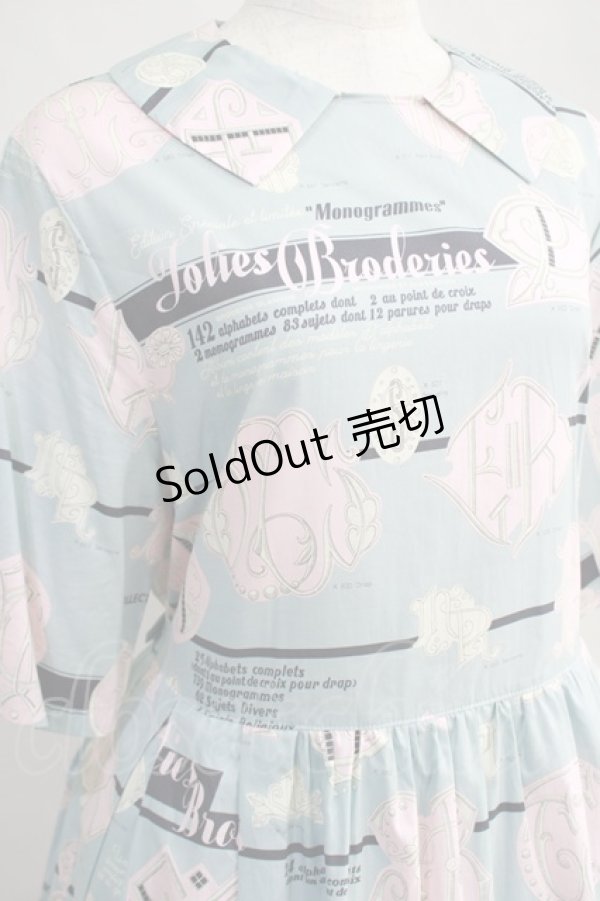 画像4: Jane Marple / Jolies broderiesコレットドレス  ブルーグレー H-24-06-12-1027-JM-OP-KB-ZH (4)