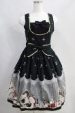 画像1: ALICE and the PIRATES / Marionette in my closet room柄 ジャンパースカートI Free ブラック H-24-06-15-013-PA-OP-NS-ZH (1)