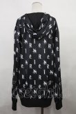 画像2: NieR Clothing / 総柄ZIPパーカー  黒 H-24-06-20-025-PU-TO-KB-ZT074 (2)