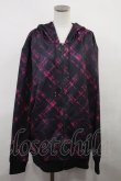 画像1: NieR Clothing / 総柄ZIPパーカー  黒 H-24-06-20-026-PU-TO-KB-ZT074 (1)