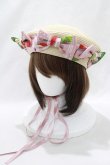 画像1: LIEF / 苺リボンベレー帽  ピンク H-24-06-24-1071-LO-AC-NS-ZT171 (1)