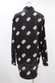 画像2: NieR Clothing / 総柄シャツ  黒 H-25-05-11-1003-PU-BL-KB-ZH (2)