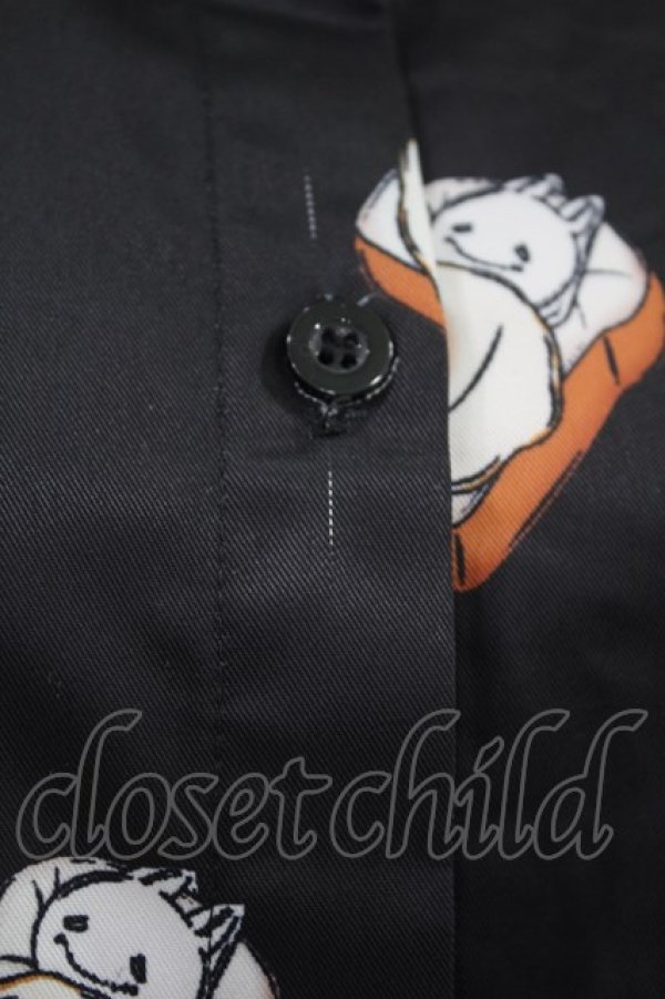 画像3: NieR Clothing / 総柄シャツ  黒 H-25-05-11-1003-PU-BL-KB-ZH (3)