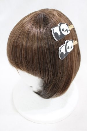 画像: NieR Clothing / ヘアクリップ2個セット  パンダ田中さん H-25-05-11-1012-PU-AC-KB-ZH