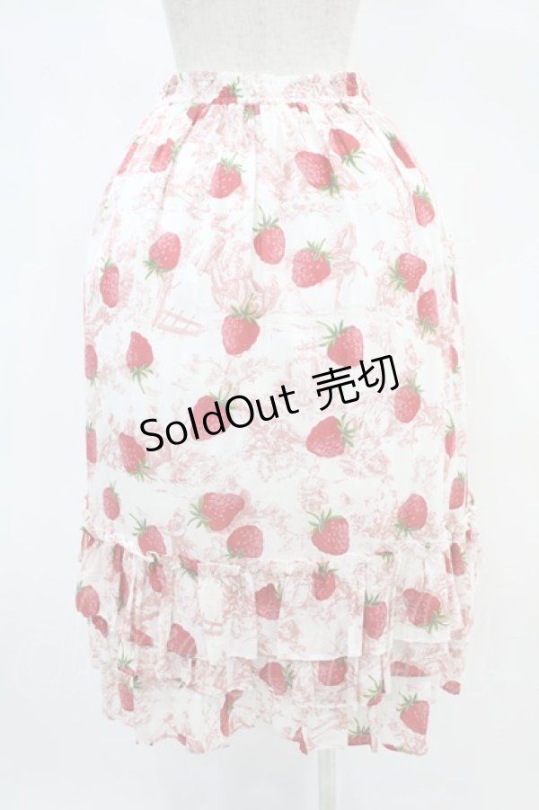 画像2: Jane Marple / A day in jouyフリルトリミングスカート  アプリコット×アイボリー H-24-07-03-1024-JM-SK-KB-ZH (2)