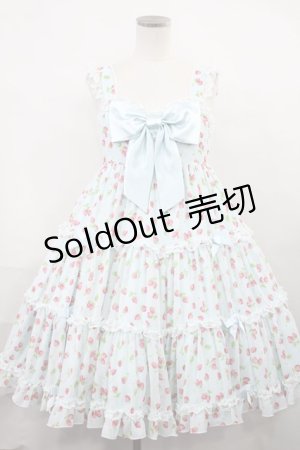 画像: Angelic Pretty / いちごシフォンティアードジャンパースカート Free サックス H-24-07-10-004-AP-OP-NS-ZH