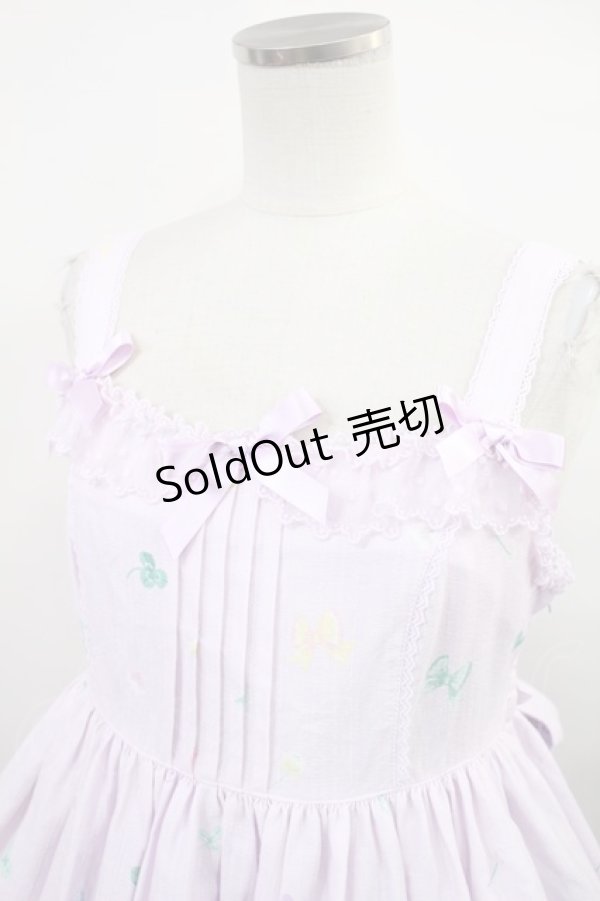 画像4: Angelic Pretty / Happy Gardenハイウエストジャンパースカート Free ラベンダー H-24-07-10-001-AP-OP-NS-ZH (4)