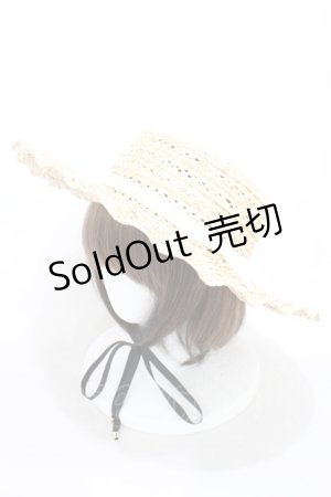 画像: MILK / Mademoiselle HAT - ナチュラル×白リボン H-24-07-11-037-ML-AC-KB-ZT-K004