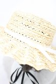 画像4: MILK / Mademoiselle HAT - ナチュラル×白リボン H-24-07-11-037-ML-AC-KB-ZT-K004 (4)