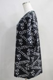 画像2: NieR Clothing / ロゴ総柄カットソー  黒×白 H-25-05-11-1036-PU-TS-KB-ZH (2)