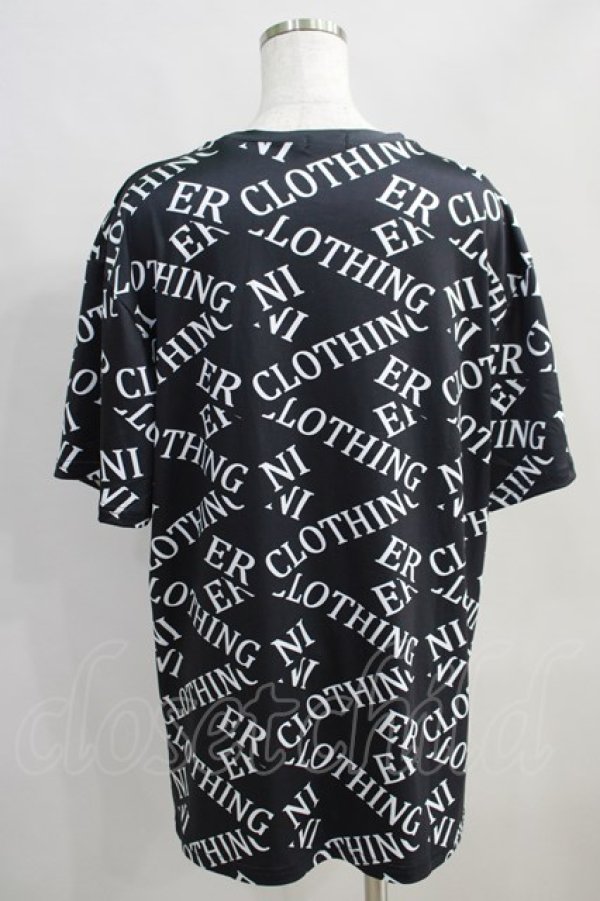 画像3: NieR Clothing / ロゴ総柄カットソー  黒×白 H-25-05-11-1036-PU-TS-KB-ZH (3)