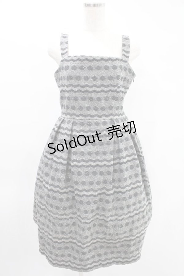 画像1: Jane Marple / ドットボーダージャンパースカート  グレー H-25-10-20-026-JM-OP-KB-ZH (1)