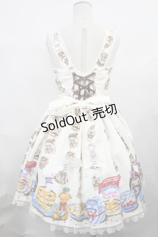 画像3: Angelic Pretty / Honey Cake切替ジャンパースカート Free 生成り H-24-07-12-1003-AP-OP-NS-ZH (3)