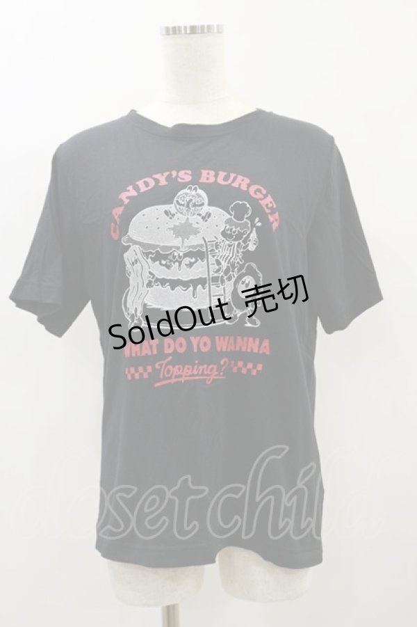 画像1: Candy Stripper / CANDY'S BURGER TEE 2 ブラック H-24-07-27-049-PU-TO-KB-ZT213 (1)