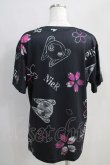 画像3: NieR Clothing / プリント半袖CUTSEW  黒 H-25-05-11-1019-PU-TO-KB-ZH (3)