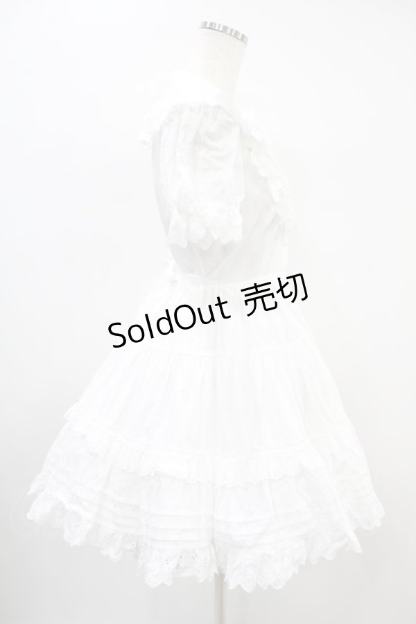 画像3: Cornet / ヨークフリルフラワーレースワンピース Free 白 H-24-08-12-012-LO-OP-NS-ZH (3)