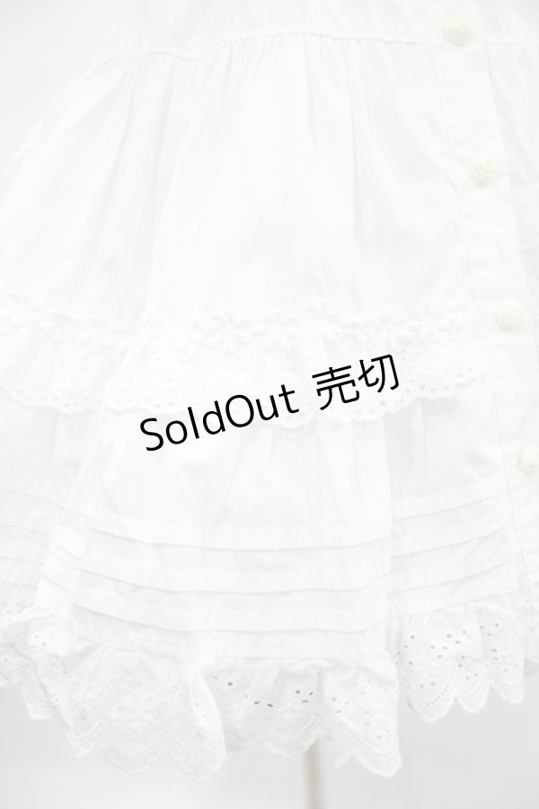 画像5: Cornet / ヨークフリルフラワーレースワンピース Free 白 H-24-08-12-012-LO-OP-NS-ZH (5)