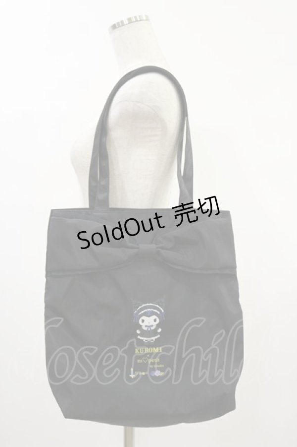 画像1: m petit by misako / サンリオキャラクターズコラボ クロミ トートバッグ  ブラック H-24-08-26-005-LO-BG-NS-ZH (1)