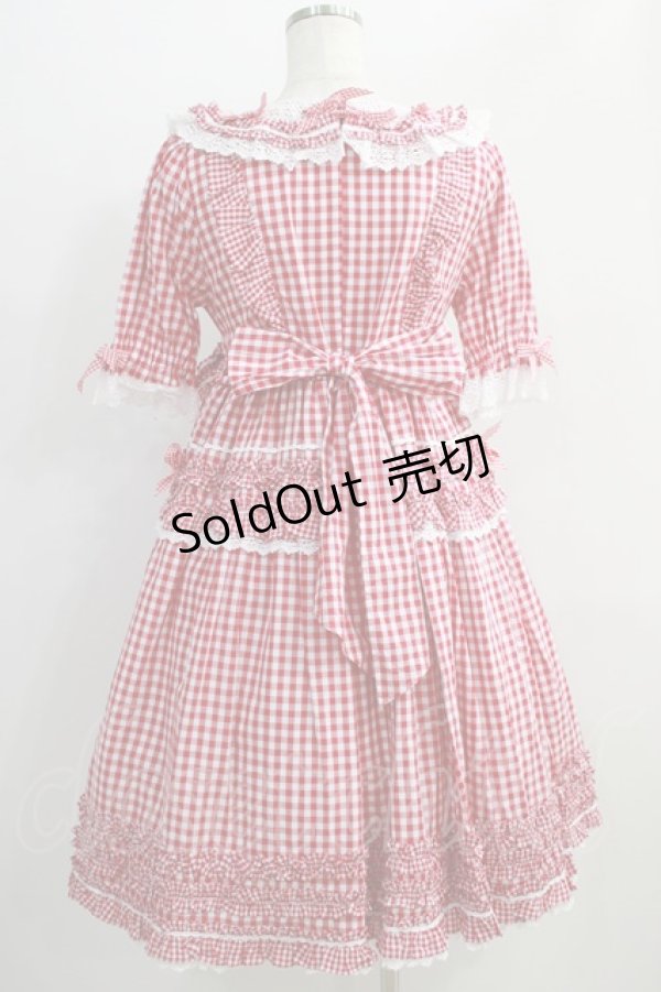画像3: BABY,THE STARS SHINE BRIGHT / Sweet Gingham Dollワンピース Free エンジ H-24-09-02-1002-BA-OP-NS-ZH (3)