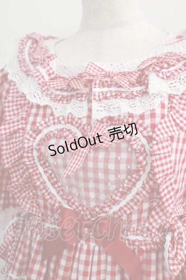 画像4: BABY,THE STARS SHINE BRIGHT / Sweet Gingham Dollワンピース Free エンジ H-24-09-02-1002-BA-OP-NS-ZH (4)
